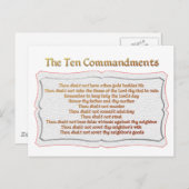 De 10 geboden briefkaart (Voorkant / Achterkant)