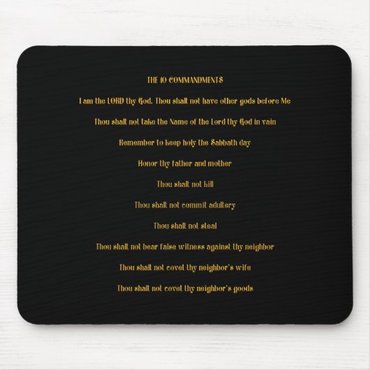 De 10 geboden muismat (Voorkant)