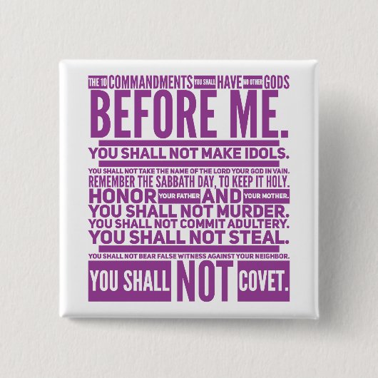 De 10 geboden - Square Button (Voorkant)