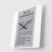 De 10 geboden vierkante klok (Hoek)