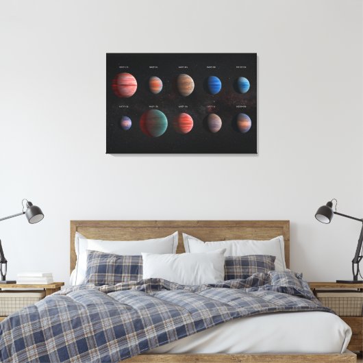 De 10 hete Jupiter Wasp exoplaneten Canvas Afdruk (Insitu (Slaapkamer))