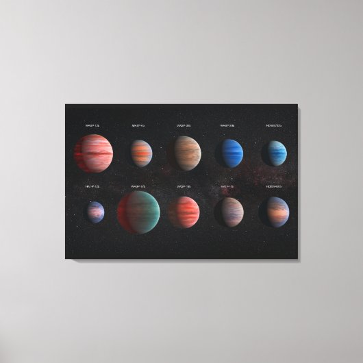 De 10 hete Jupiter Wasp exoplaneten Canvas Afdruk (Voorkant)