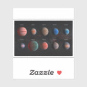 De 10 hete Jupiter Wasp exoplaneten Sticker (Vel)