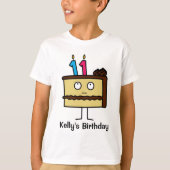 de 11de Cake van de Verjaardag met Kaarsen T-shirt (Voorkant)
