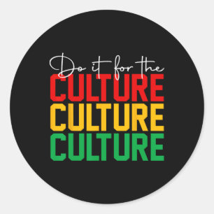De 11e eeuw voor de cultuur... de zwarte vrijheid ronde sticker