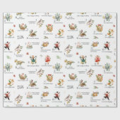 De 12 dagen van Kerstmis | Vakantie Cadeaupapier (Vlak)