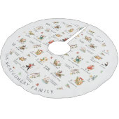 De 12 dagen van Kerstmis | Vakantie monogram Kerstboom Rok (Gekanteld)