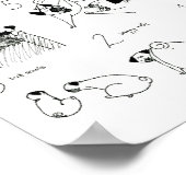 De 12 dagen van Pug Kerstmis Poster (Hoek)