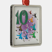 De 12 kerstdagen metalen ornament (Rechts)