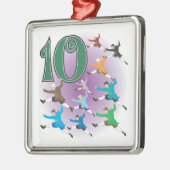 De 12 kerstdagen metalen ornament (Links)