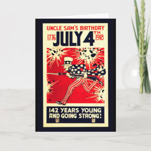 De 142e verjaardag van Uncle Sam Kaart
