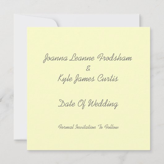 De 1920's Geëigende bruiloft bespaart de datum Save The Date (Achterkant)