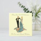 De 1920's 'Th-Wedding Invitations' Kaart (Staand voorkant)