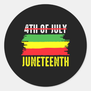 De 19e Afro-Amerikaan is mijn Onafhankelijkheidsda Ronde Sticker