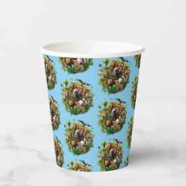 De 1e verjaardag van een Wild Year Boy Papieren be Bekers