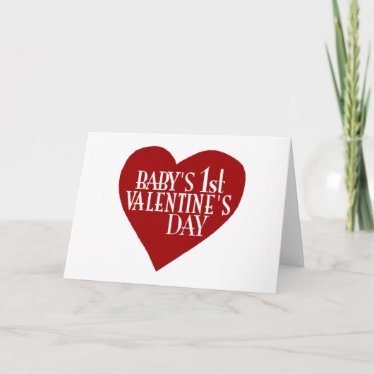 De 1st Valentijnsdag van het baby Feestdagen Kaart (Voorkant)