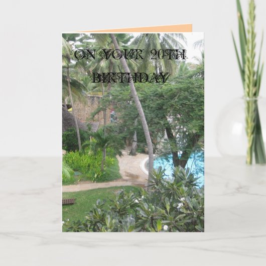 de 20ste Kaart van de Verjaardag (Voorkant)