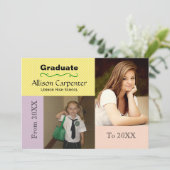 De 20XX À 20XX 2 Photo - Grad Faire-part (Debout devant)