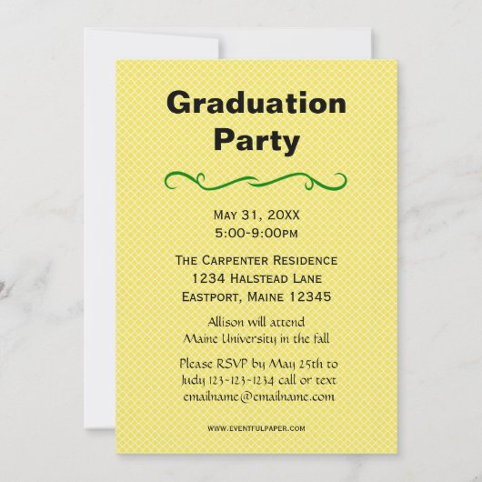 De 20XX À 20XX 2 Photo - Grad Faire-part (Dos)