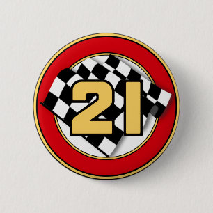 De 21 auto ronde button 5,7 cm