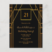 De 21e verjaardag van de Roaring van de 20 zwarte Briefkaart (Voorkant)