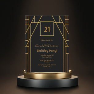 De 21e verjaardag van de Roaring van de 20 zwarte  Briefkaart