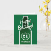 de 21ste kaart van de Verjaardag voor zoon | (Gele Bloem)