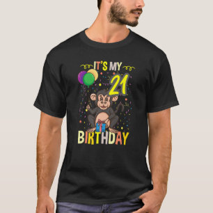 De 21ste verjaardag van de Chimpansee-aap T-shirt