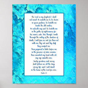 De 23e psalm - het kalmerende psalm poster