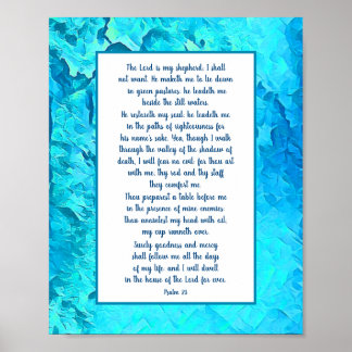De 23e psalm - het kalmerende psalm poster
