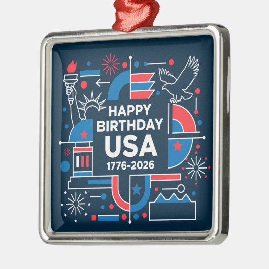 De 250ste verjaardag van Amerika Metalen Ornament (Links)