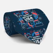 De 250ste verjaardag van Amerika Stropdas (Opgerold)