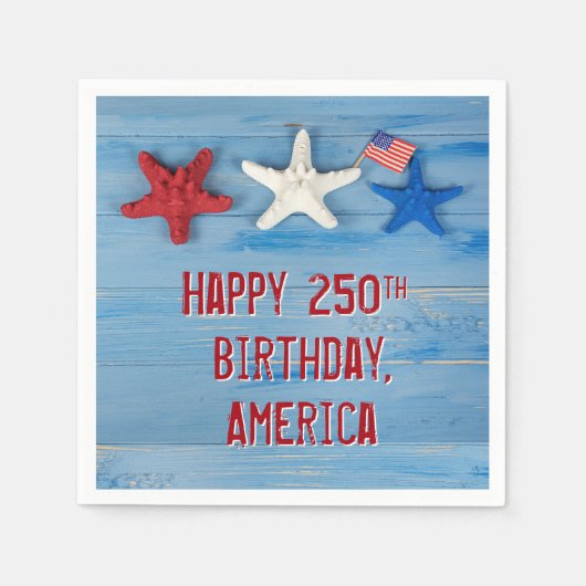 De 250ste verjaardag van de Amerikaanse zeester Servet (Voorkant)