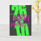 de 26ste kaarten van de Verjaardag voor man en (Gele Bloem)