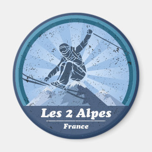 De 2 Alpen Ski Station Magneet