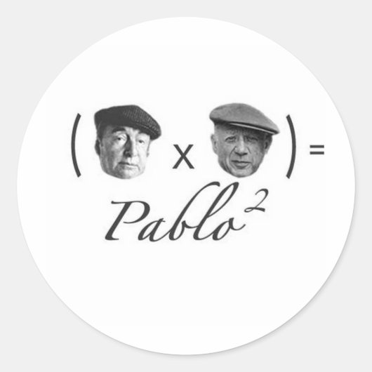 De 2 Pablos Ronde Sticker (Voorkant)