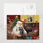 De 2 Schotse Terriers van Santa Feestdagenkaart (Voorkant / Achterkant)