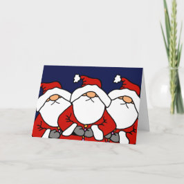 De 3 kerstmannen feestdagen kaart