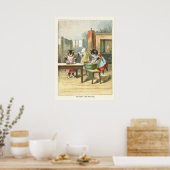 De 3 kleine Kittens: De Mittens wassen Poster (Keuken)