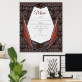 De 3D Leather Academia Decor & Kaarten Poster (Thuiskantoor)