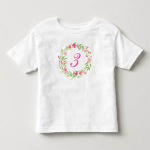 de 3de BloemenKroon van de Waterverf van het Kinder Shirts