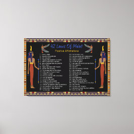 de 42 wetten van de maat - positieve bekrachtiging canvas afdruk