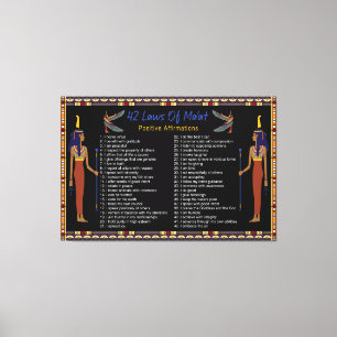 de 42 wetten van de maat - positieve bekrachtiging canvas afdruk