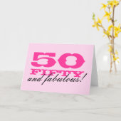 de 50ste kaart van de Verjaardag voor vrouwen | 50 (Gele Bloem)