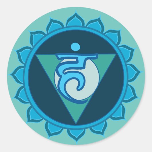 De 5e chakra yoga Sticker (Voorkant)