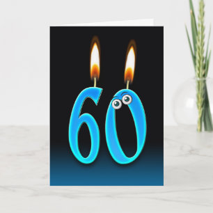 de 60ste Kaarsen van de Verjaardag Kaart