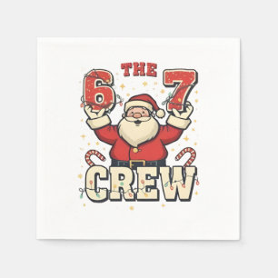 De 6 7 Crew Grappige Kerstman Kerst Meme Servet