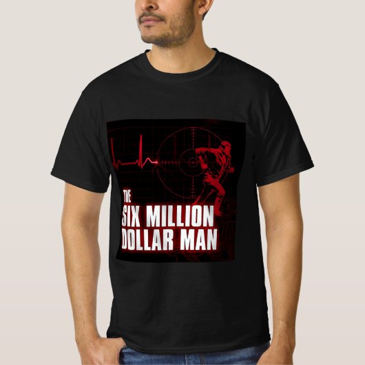 De 6 miljoen dollar man art retro t-shirt (Voorkant)