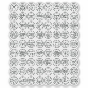 De 72 Demon Sigils van Ars Goetia Sticker