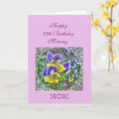 De 75ste verjaardag van het mamma kaart (Gele Bloem)